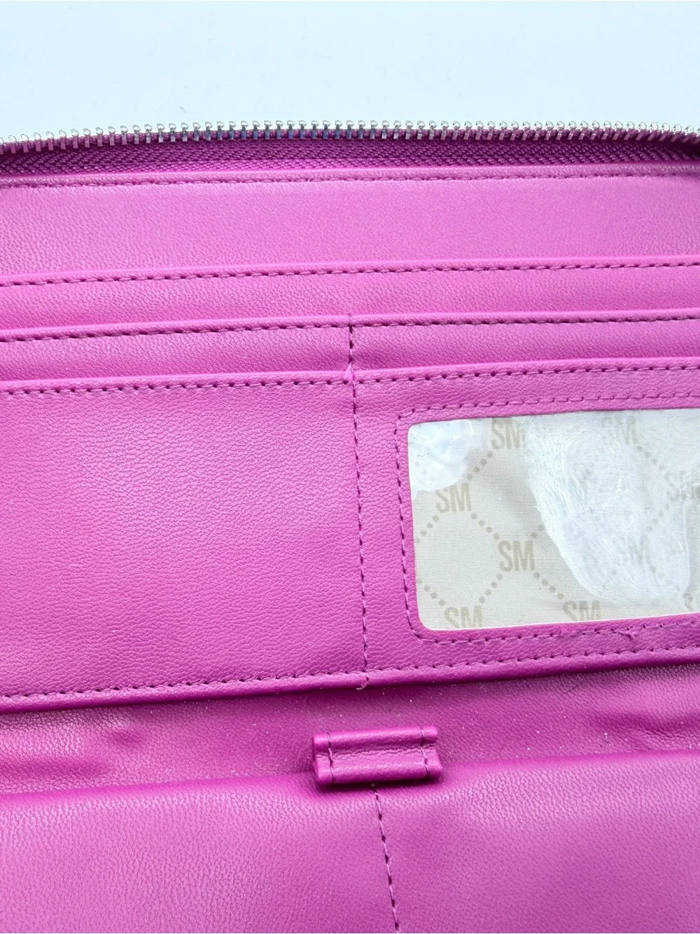 Steve Madden Pink and Coral Zip-Around Wristlet Wallet